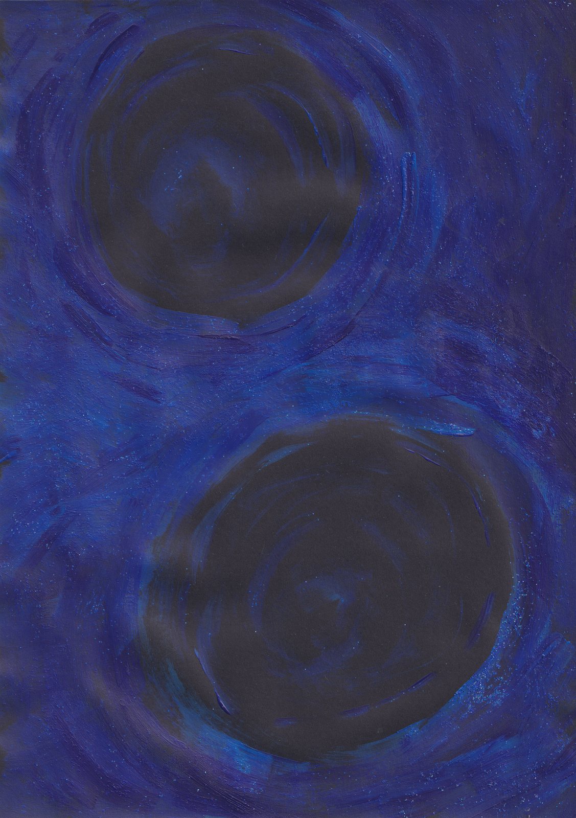 Painted texture of two dark circles