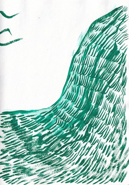 Painted green grass texture