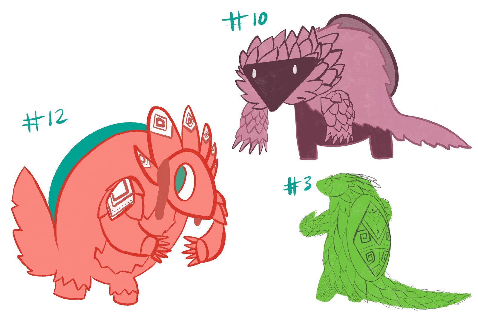 Three numbered Pango Lo concepts