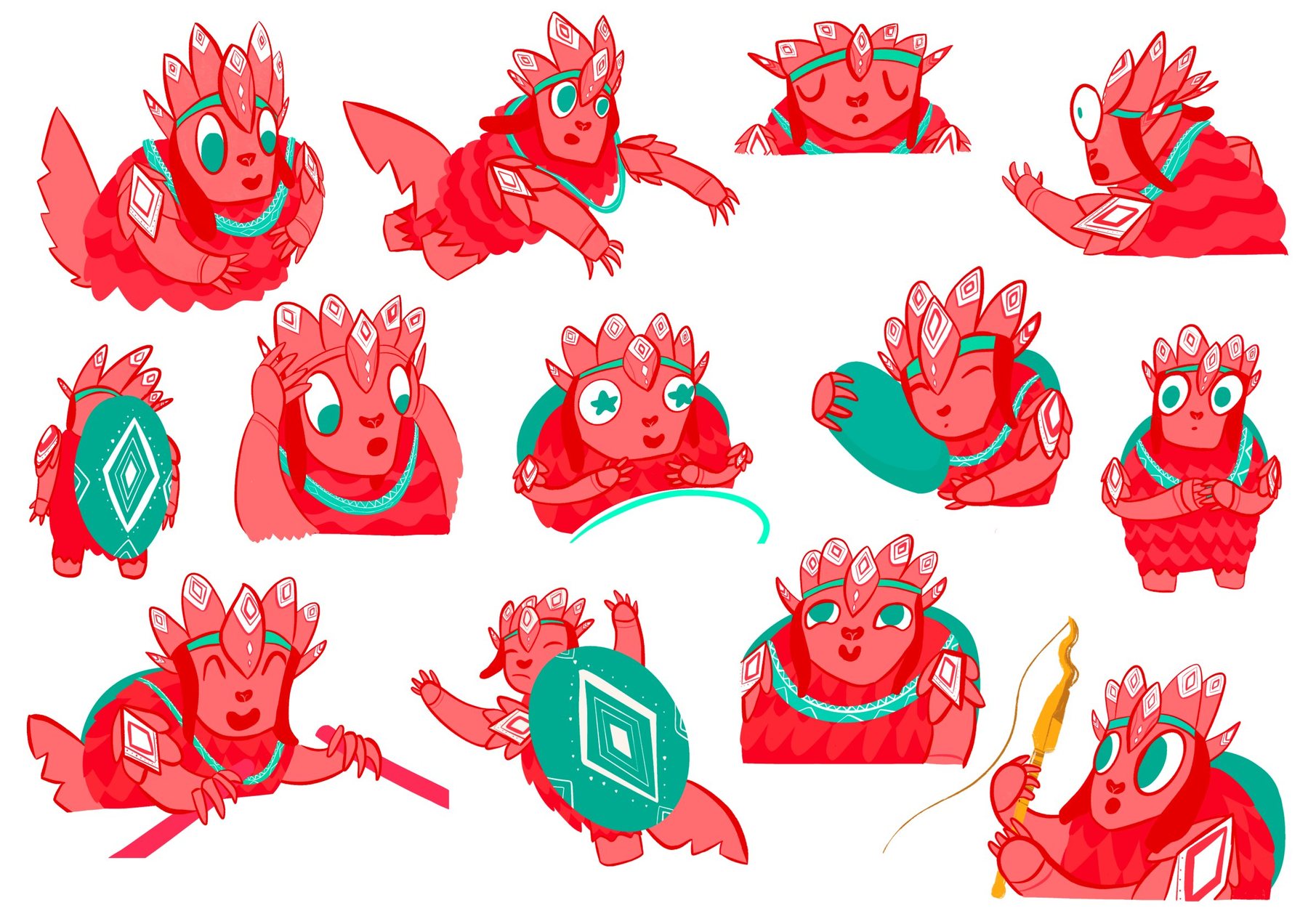 Pango Lo expression and pose sheet