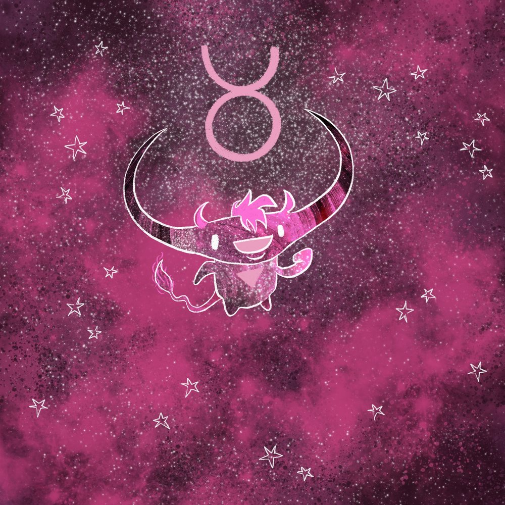 Pink exploration of the Taurus under its zodiac sign