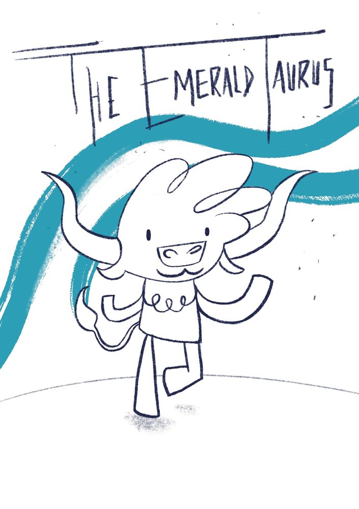 Line art for the zine cover
