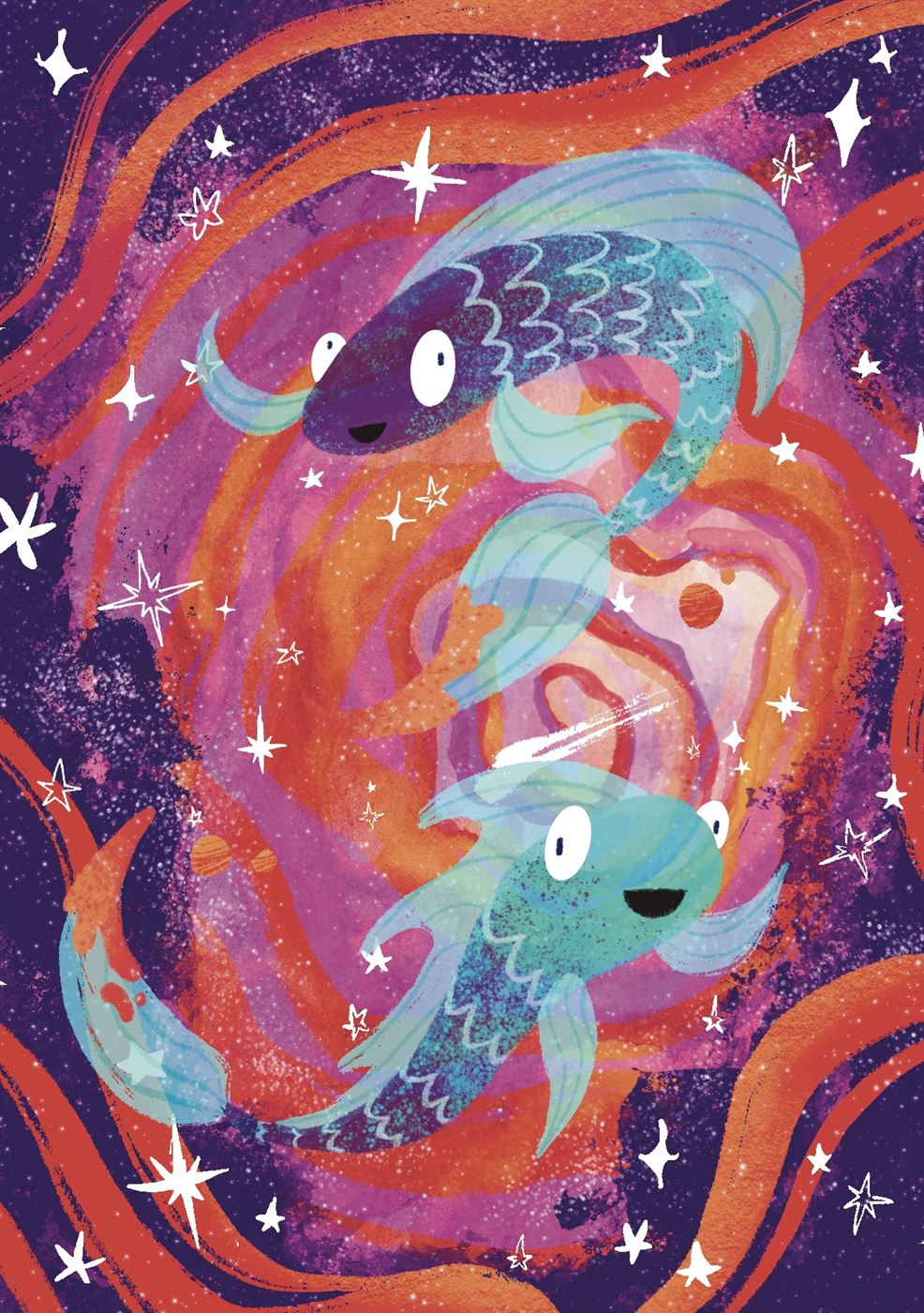 The Emerald Taurus zine, Pisces in Space page