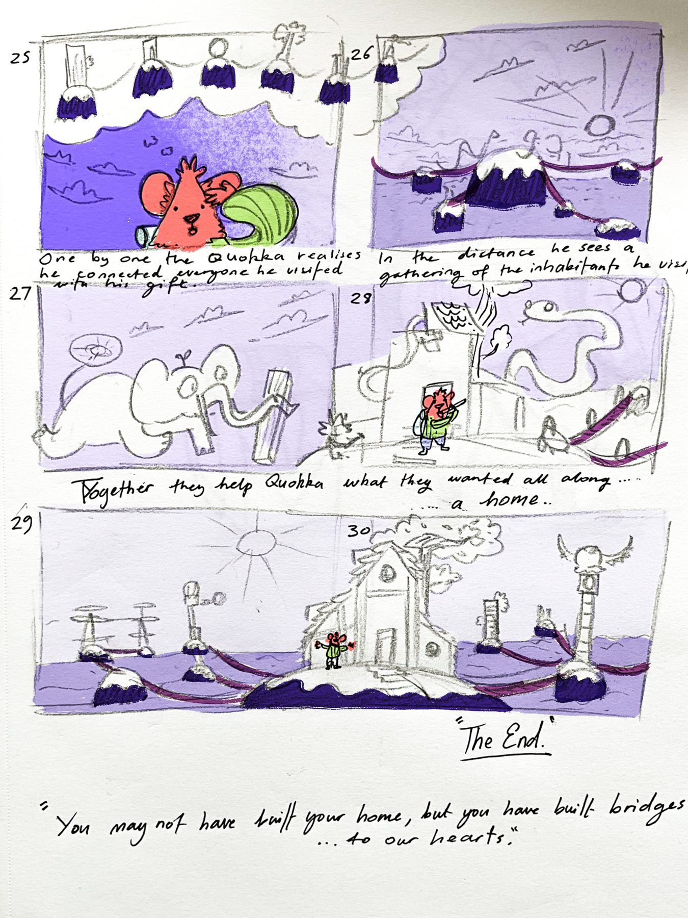 Quokka Bridges storyboard, page 4